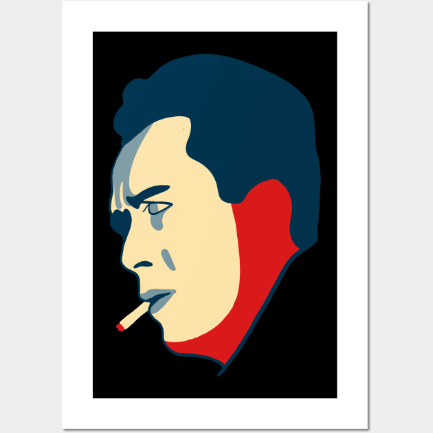 Albert Camus - French Philosophy Existentialist - Red Blue Edition Wall Art by isstgeschichte